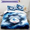 3pcs Duvet Cover Set (1*Duvet Cover + 2*Pillowcase, Without Core), Cardiff City FC Print Soft All‑Season Bedding Set, Home Bedroom Decor Gift