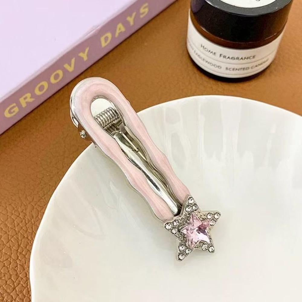 5/6Pcs Sweet Galaxy Pink Hairpins Heart Shape Barrettes Fashion Hair Accessories  for Women Girls