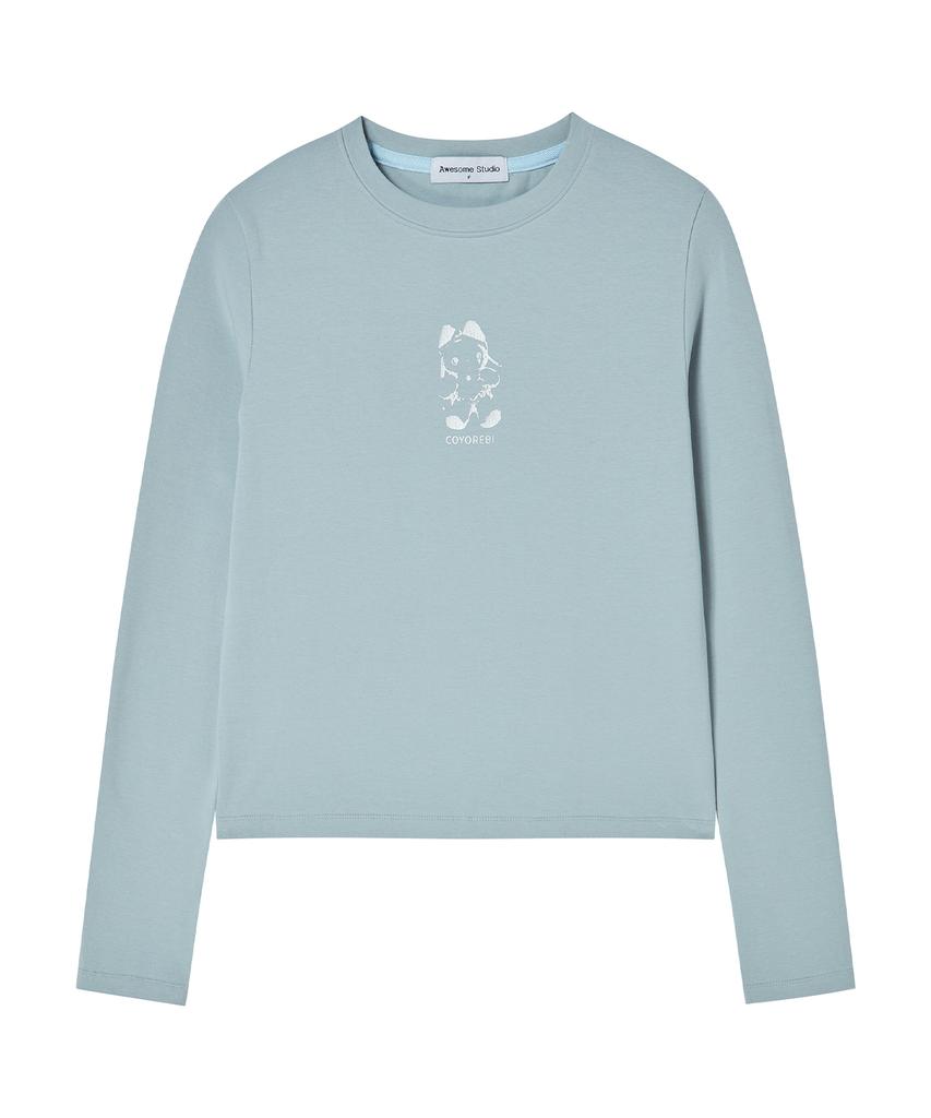 AWESOME STUDIO Baby Cat Logo Top Indigo Blue