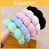 Trendy Cloud Wash Face Headband Handcrafted Woven Sponge Hairband High Head Top Fashion Sweet Princess Hair Ornament