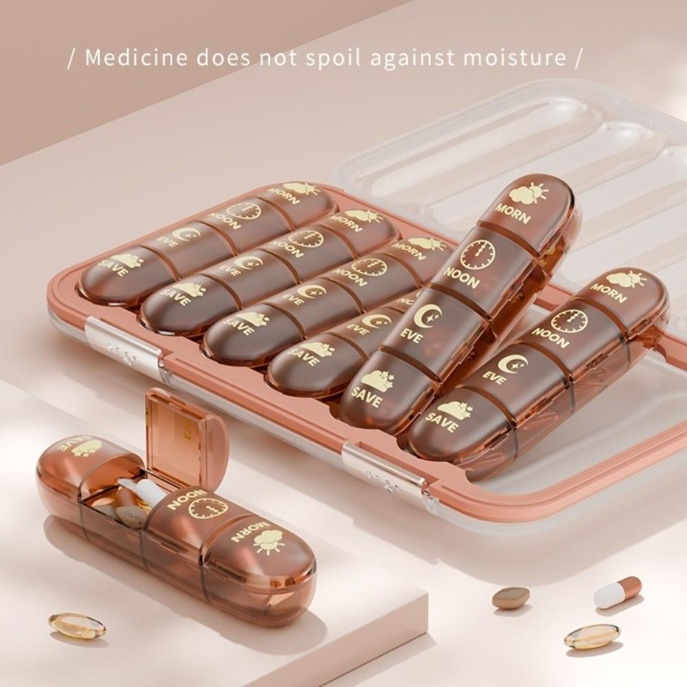 Separate Grid Pill Organizer Large Capacity Pill Storage Box Weekly Pill Box  Daily Medication
