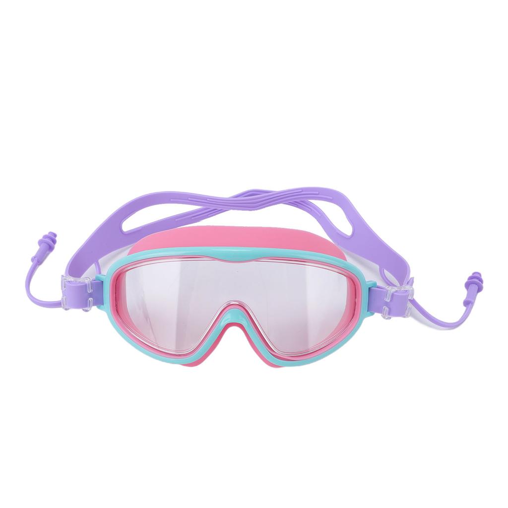 Kids Swimming Goggles Anti Fog Water Proof Wide View Swim Glasses for Children Purple Pink