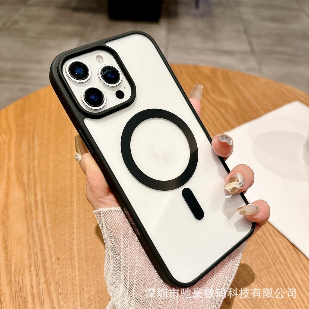 Ai camera button applies to iPhone16promax transparent magnetic mobile phone case Apple 16 acrylic anti-drop cover