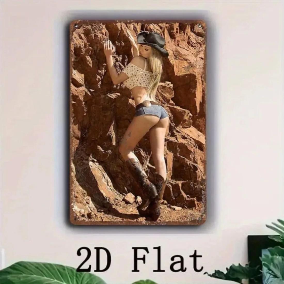 DORA Tin Sign Retro Pinup Girl Metal Tin Sign X Inch Vintage Wall Art for Home Bar Garage Decor 20X30CM