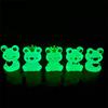 5pcs/set 3D Luminous Resin Frog Prince Cute Figurine Micro Landscape Creative Desktop Car DecorationDIYOrnaments