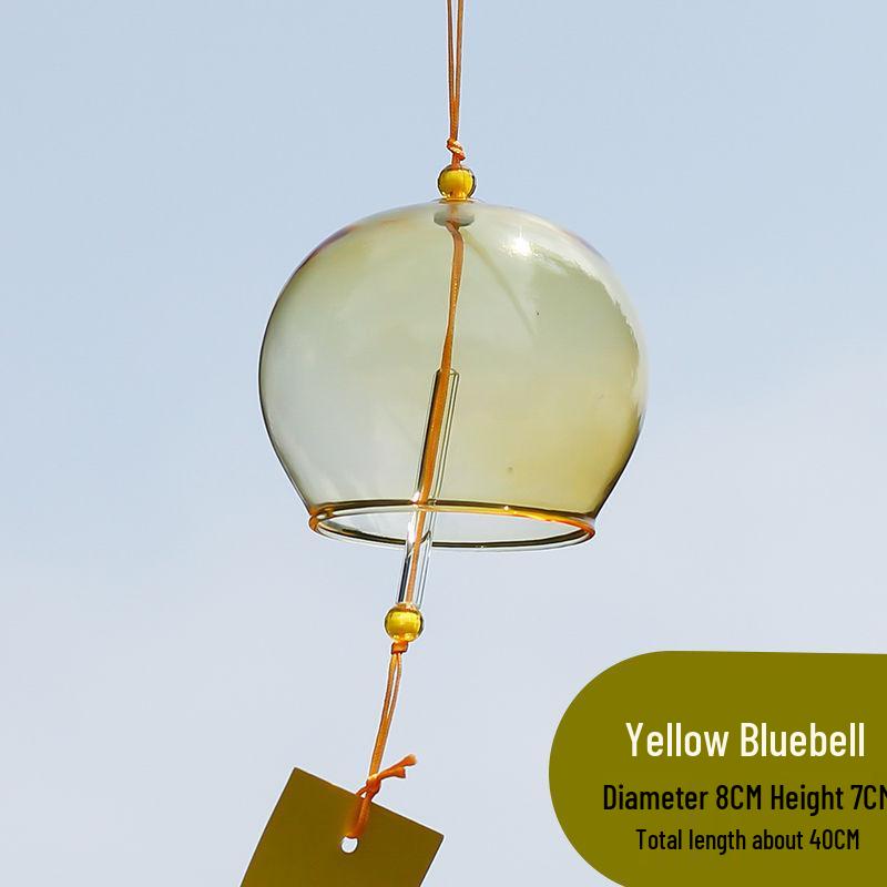 Cherry Blossom Glass Wind Chime - DIY Transparent Hanging Ornament