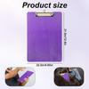 Purple Clipboard for Office Glitter Clipboard Purple Glitter Plastic Clipboards with Clip for Office Supplies, Women 12.6 X 8.86 Inch