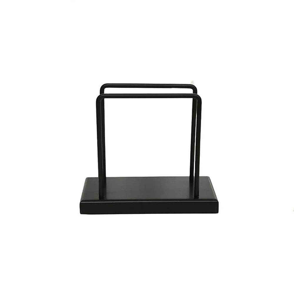 Wooden Base Napkin Paper Holder Standing Non-slip Tissue Storage Rack Vertical Space-saving Tissue Dispenser Stand Dining Room