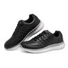 Skechers Delson 2.0 Comfortable Leather Trendy Sports Low-Top Casual Shoes Men Sneakers Black White 210247-BLK