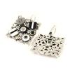 NOA [H8787] - Designer Earrings 'Babouchka' Black White