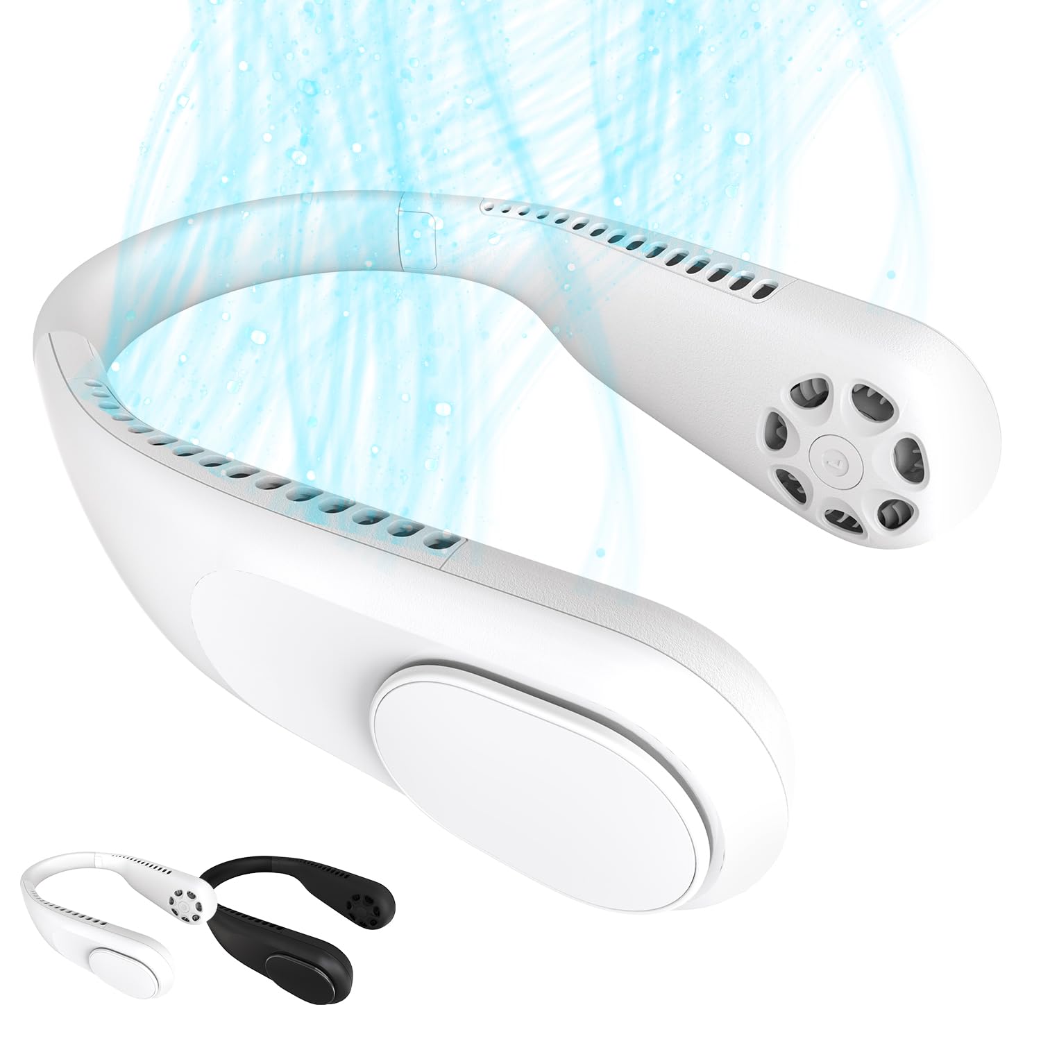 

aioLAB Neck Pro Neck 2024 Neck Portable Neck 8 Hours of Continuous Rapid 4000mAh High 4 Speed Suitable for Kids and and SHOKAI Cooler, Upgrade, Fan, білий