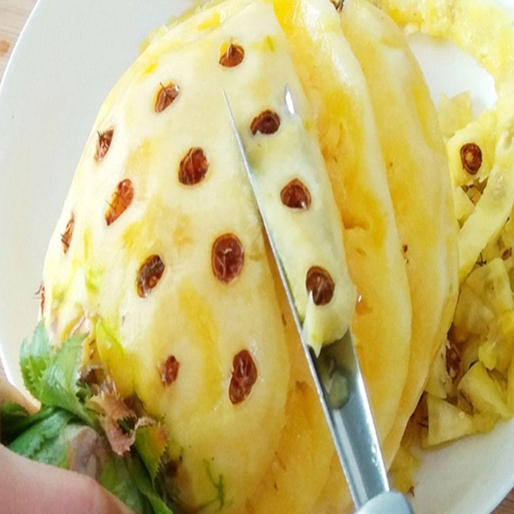 Wooden Handle Pineapple Seed Remover Portable Eye-digging Clip Pineapple Peeler  Kitchen