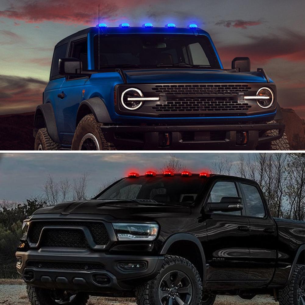 Solar Powered Cab Lights Cab Marker Roof 16LED Light F150 For Dodge RAM Lamp For Pickup Truck Roof Mouse Light For Car