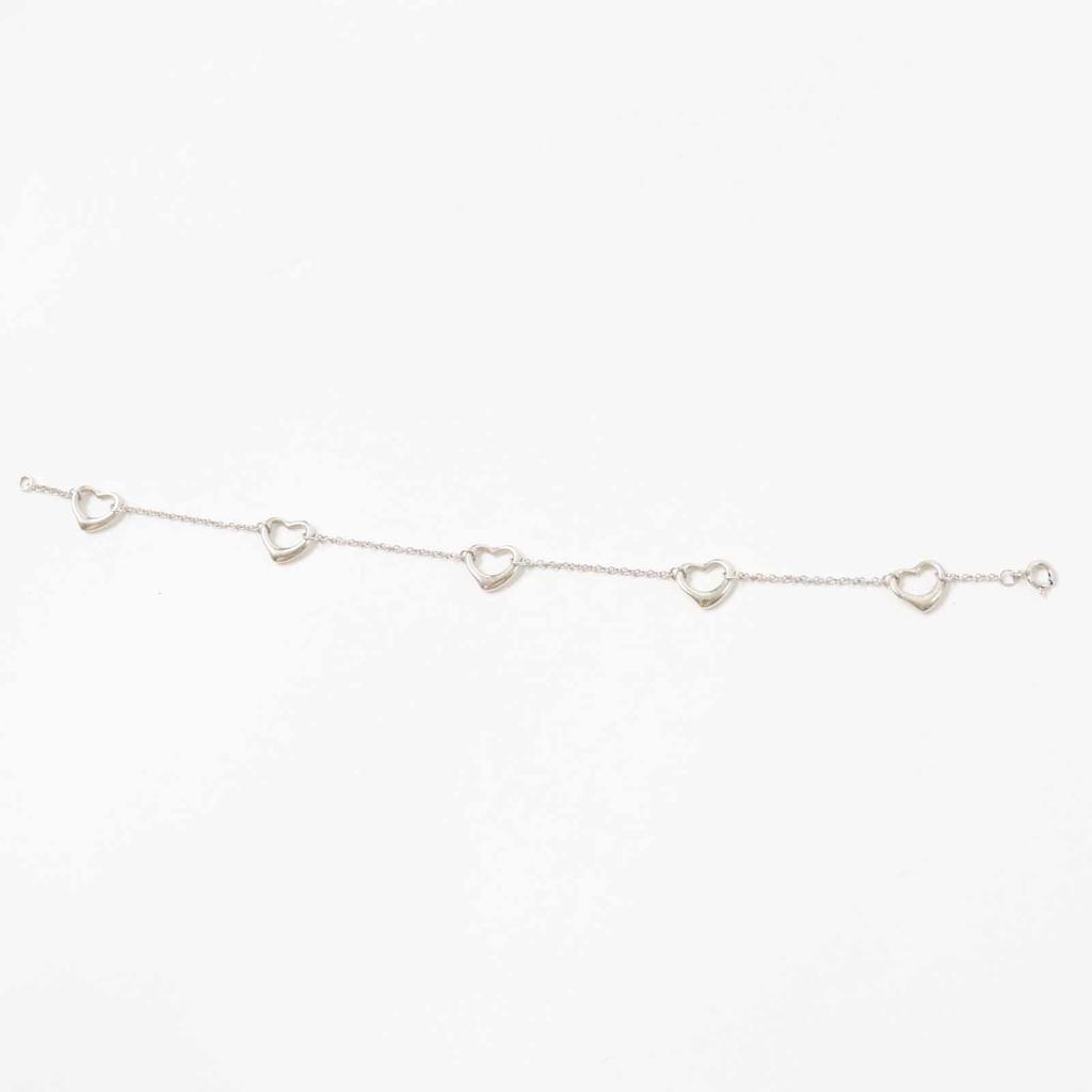TIFFANY&Co. Bracelet Open Heart 5P Bracelet Silver SV925 Women Used