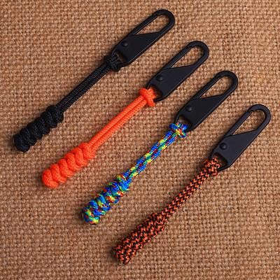 5Pcs Moda Esporte Estilo Cor Trançado Corda Substituir Zíper Deslizante Fácil Puxar Mochila Masculina Bolsa de Ferramentas Jaqueta Personalidade Zíper