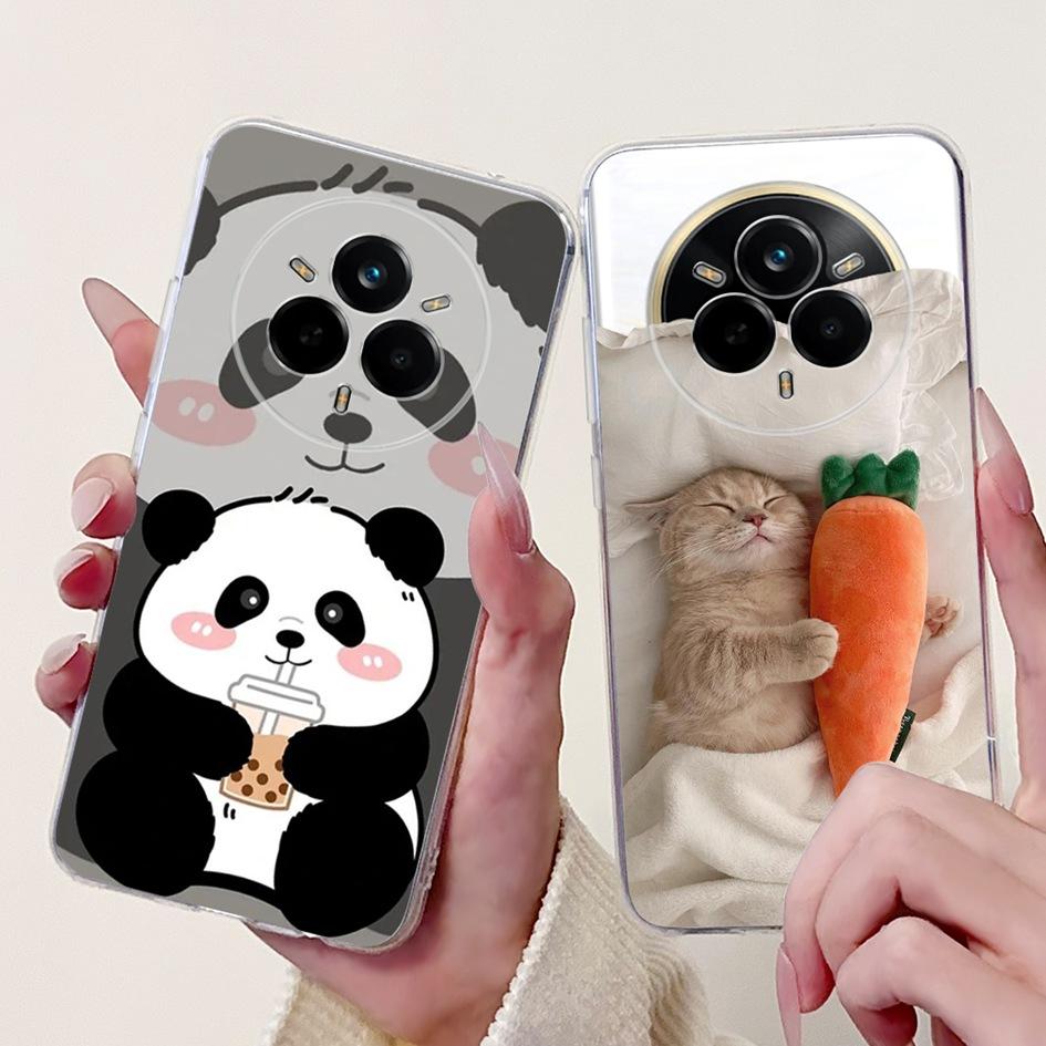 Für Realme 14 Pro 5G Hülle 2025 Cover Cooler Drache Löwe Cartoon Weiche Klare Silikon Handyhüllen Für Realme 14 Pro+ 14Pro Plus Capa