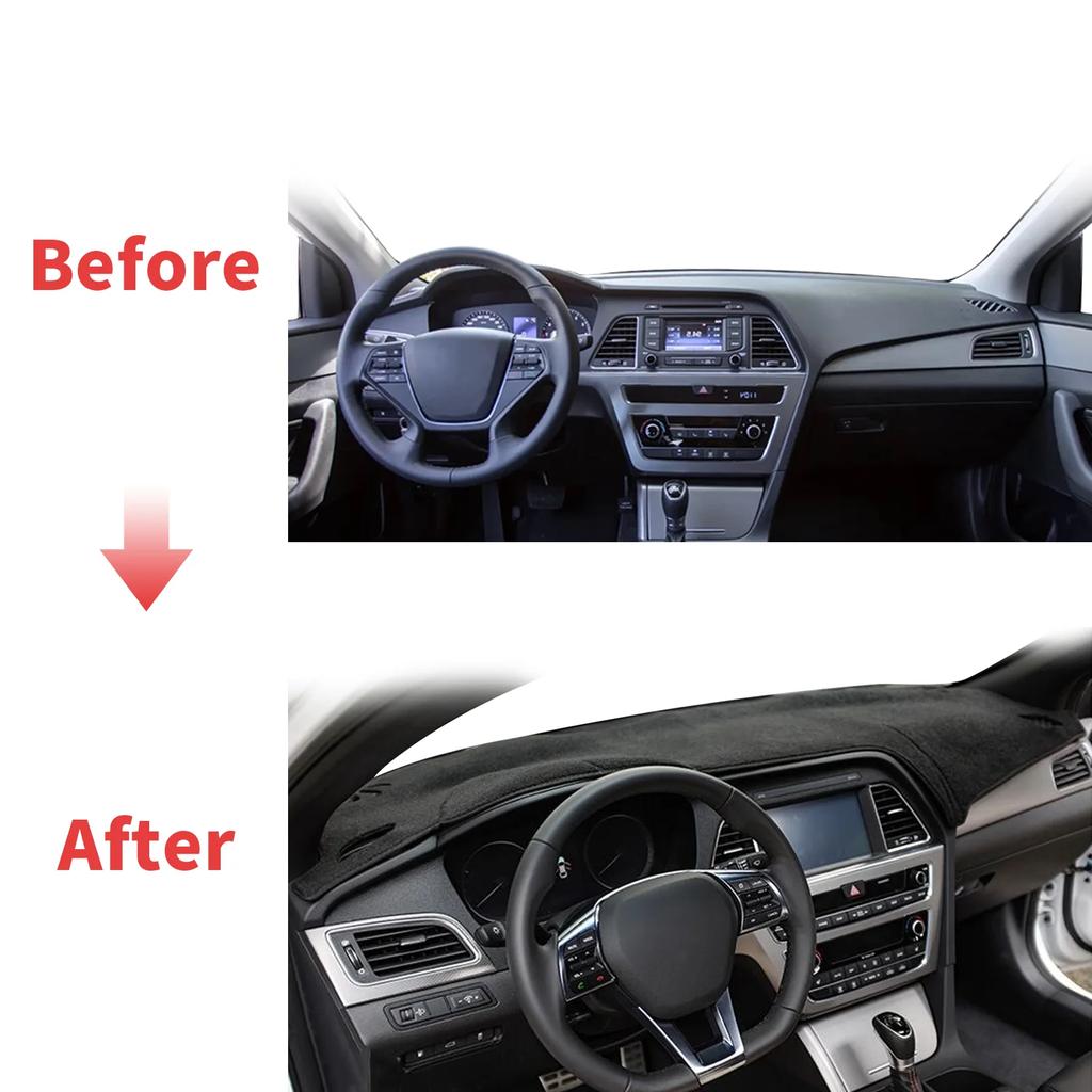 For Hyundai Sonata 2015-2018 2019 LF Car Dashboard Sunshade Cover Non‑Slip Protector Dash Mat Interior Decor Pad Accessories