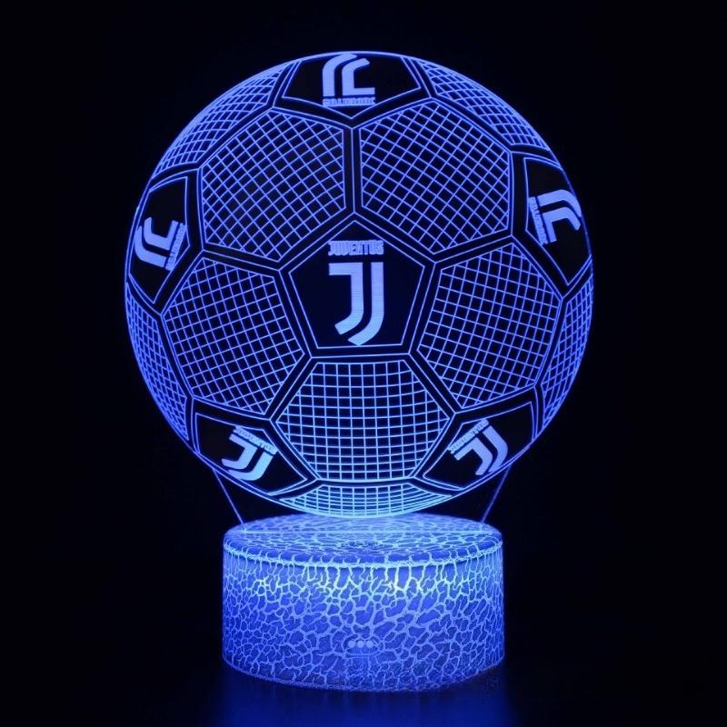 Five Major Leagues Football Club Team Standard 3D Night Light LED Colorful Touch Remote Control Night Light