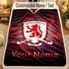 Flannel BlanketMiddlesbrough FC Custom Name Text Personalized Soft Warm Throw Blanket Home Decor Gift