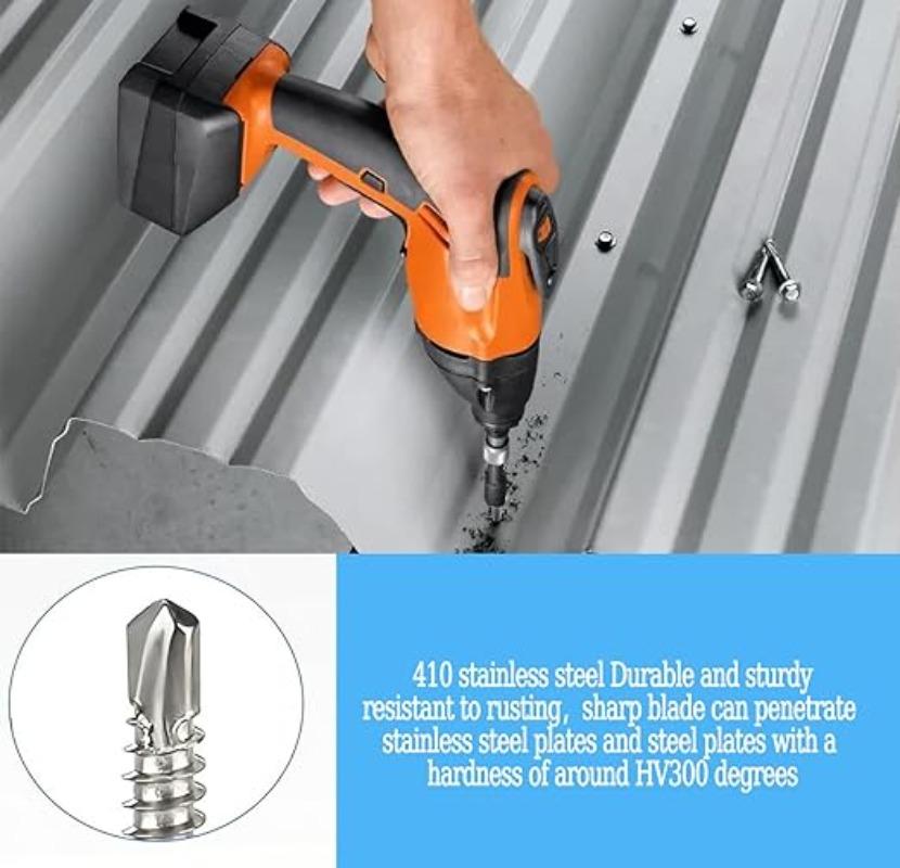 Self-Tapping Screws 410 Stainless Steel Hex Head Screws with Rubber Washer Ring Metal Self Drilling Screw for Hex Socket Wrench