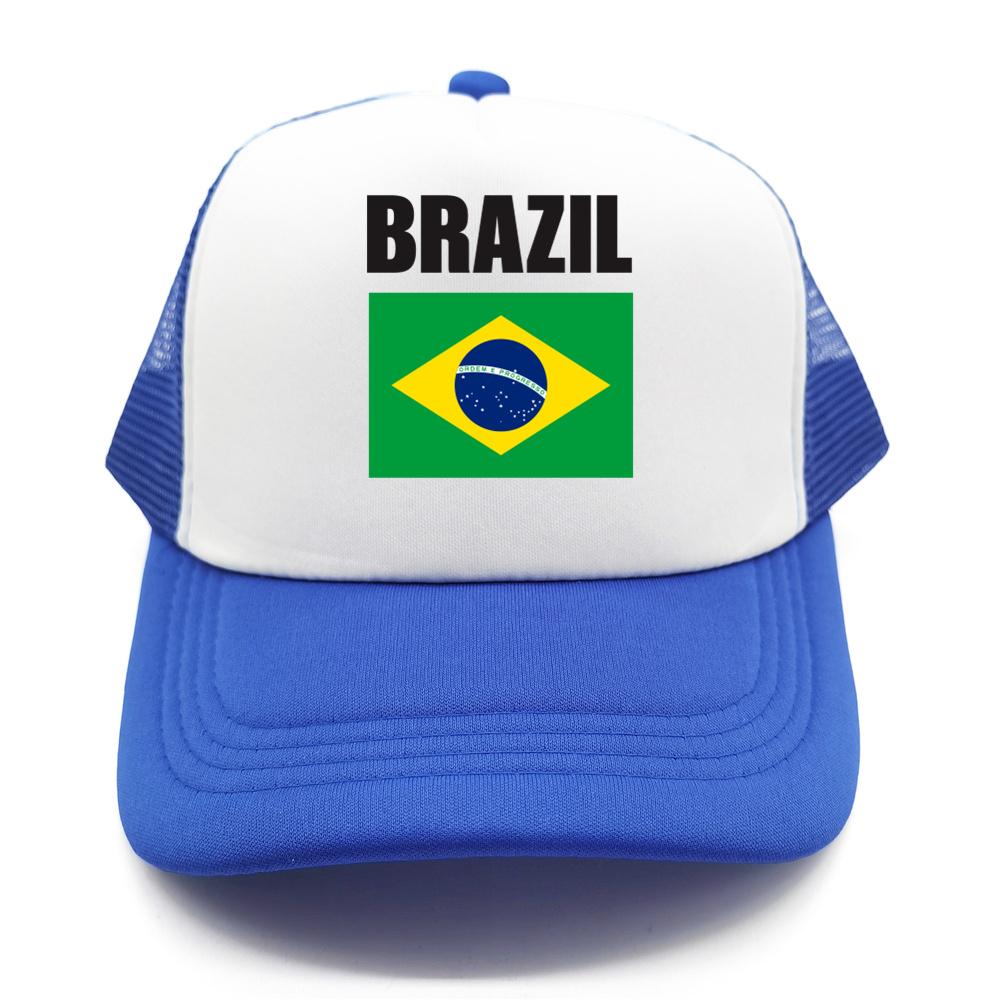 Brazil Flag Trucker Hat Adult Adjustable Mesh Net Country Fans Baseball Cap Unisex Women Hip Hop Dad Gift Hat