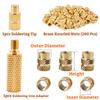 202Pcs Threaded Inserts Set with Soldering Tip & Adapter M2 M3 M4 Knurled Nut Brass Heat Set Inserts for Plastic and 3D Printing
