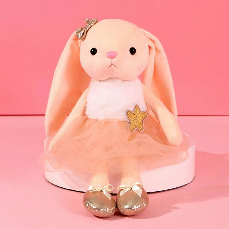 Lovely Ballet Bunny Plush Toys Soft Stuffed Cute Dressing Rabbt Animal Dolls Baby Finger Pillow for Kids Girl Birthday Gift