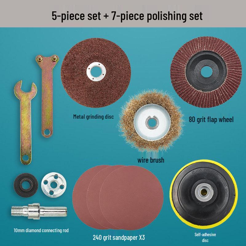 Hand Drill-to-Grinder Conversion Kit: Cutting, Polishing & Grinding Accessory Set