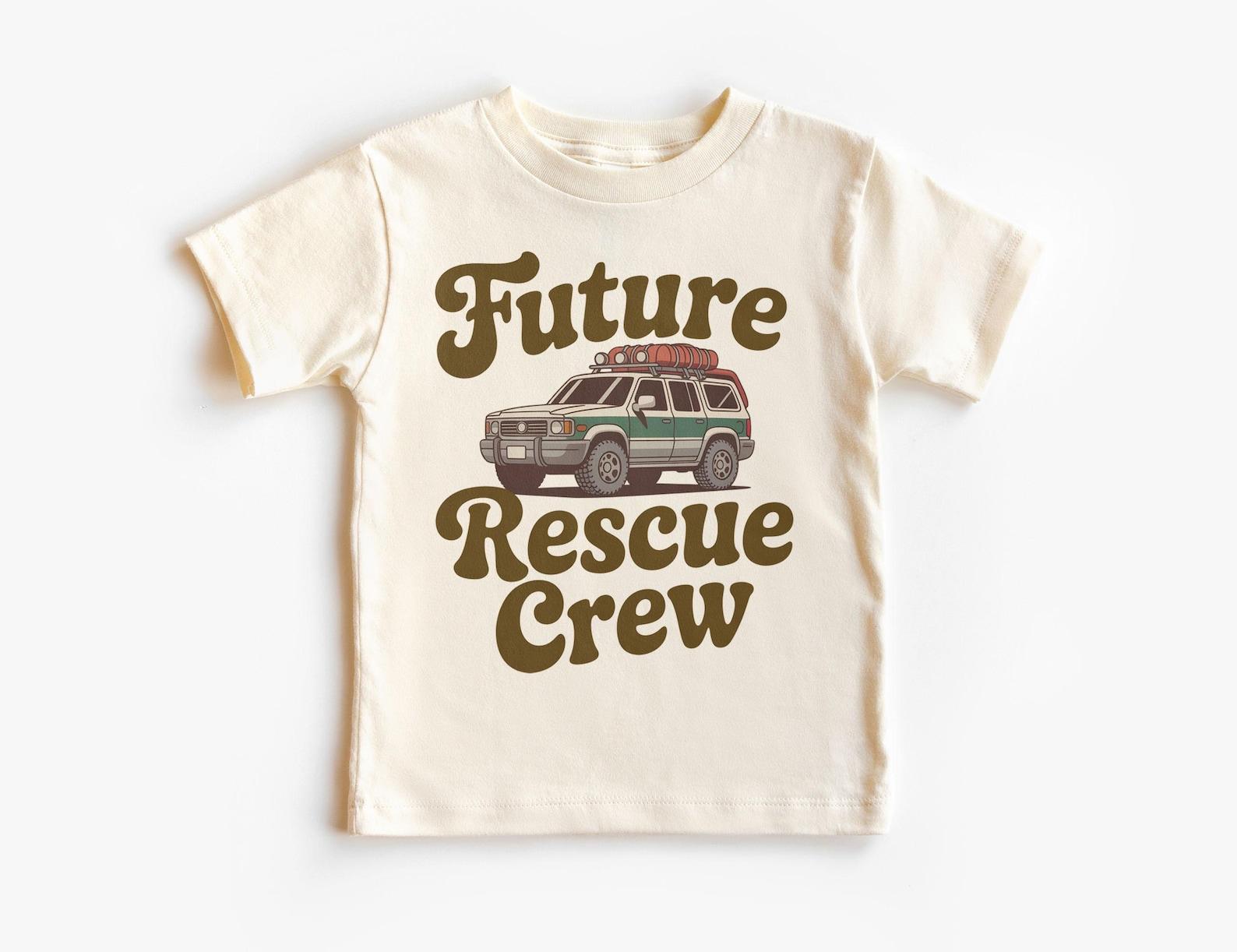 Future Rescue Crew Kids Shirt - Wilderness Adventure Search & Rescue Tee - Junior First Responder Outfit - Outdoor Nature Unisex T-Shirt 100