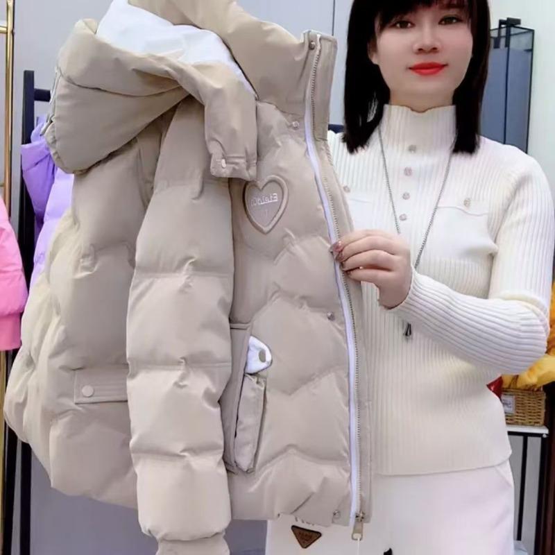Wash-Free Hooded Cotton Puffer Coat Women New Winter Loose Thick Fashion Short Jacket For Petite Ladies