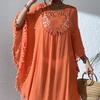 Hollow Out Swimsuit Cover Up Dress Loose Beachwear Shirt Fashion Summer Sunscreen Smock  for Women