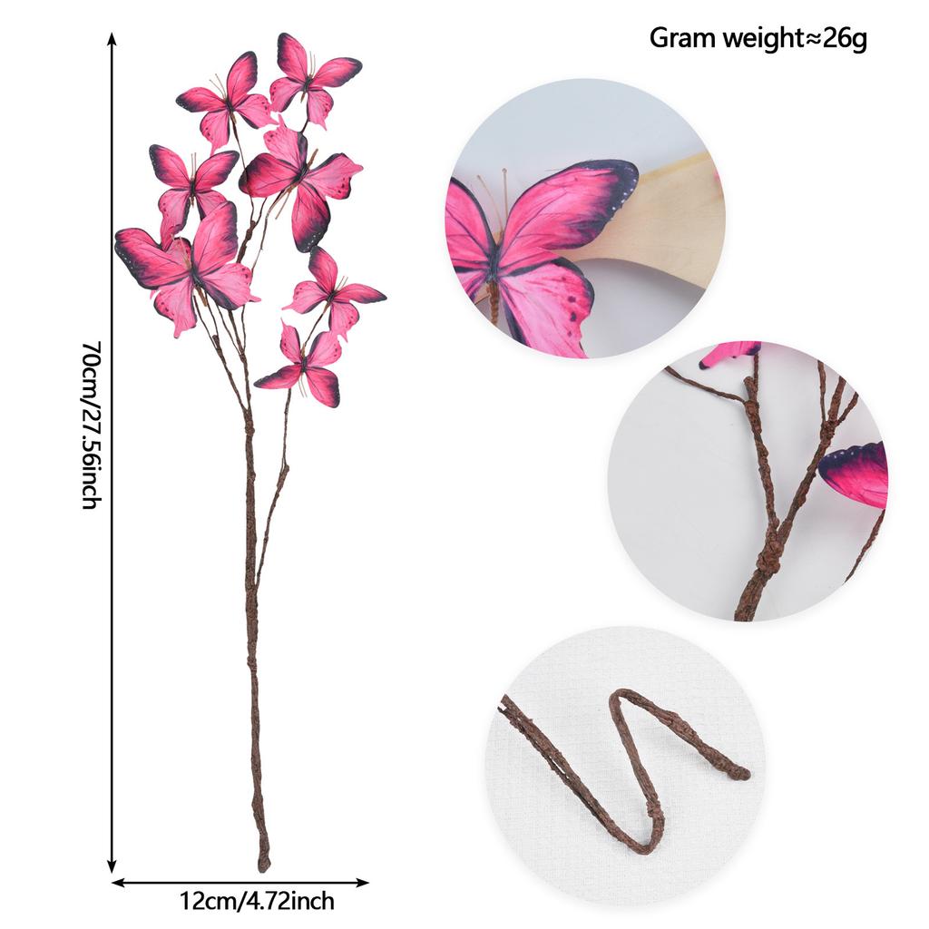 An artificial butterfly branch used for weddings, family offices, parties, decorating vases, and floral arrangements