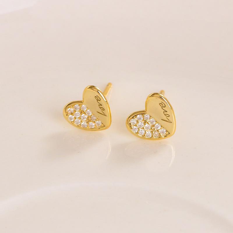 

Серьги Banyan Tree S925 Silver Love & Heart, изысканный модный аксессуар для женщин 925 Silver, ES1667 золотой