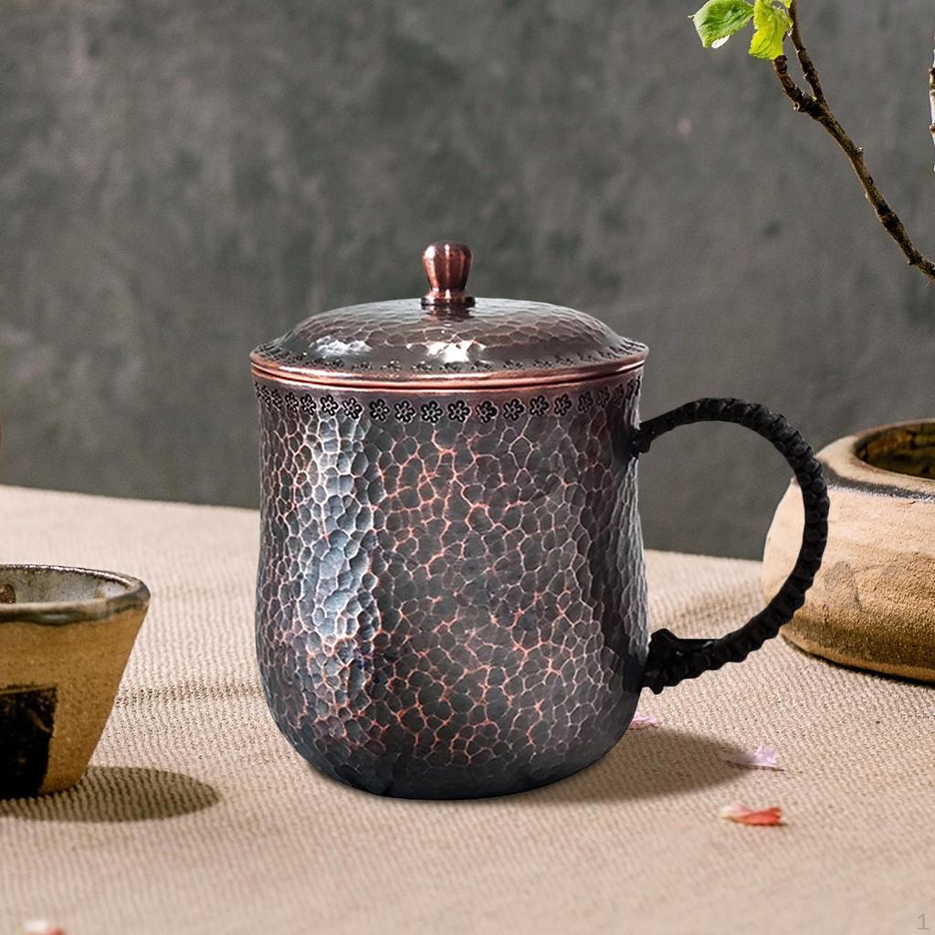 Copper Mug Masrapa Cup with Handle and Lid Moscow Mules for Home Coffee Shop