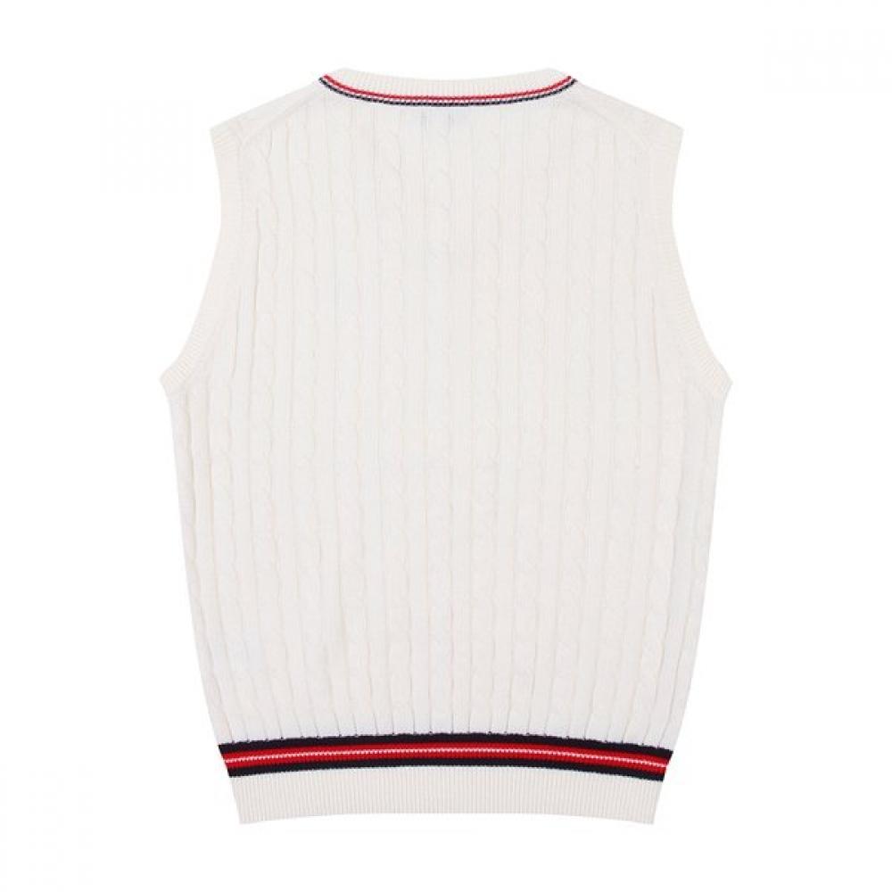 Onoff Men S V Neck Knit VeSt Of2002gb White