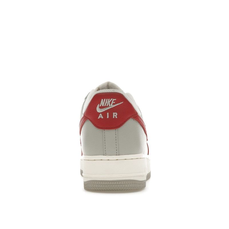 Nike Buty Męskie Air Force 1 07 LV8 Gym Red Toe Sneakers Light-Iron-Ore Pale-Ivory Phantom HJ9094-012