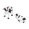2pcs Cows Figurine Resin Animal Sculpture Crafts Miniature Garden Ornament Gardening Bonsai