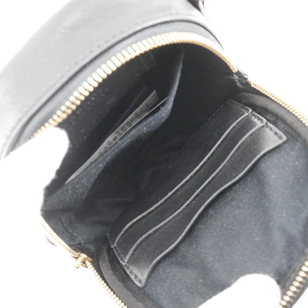 Versace Medusa Shoulder Bag 2WAY Belt Pouch Black Leather Unisex Used