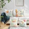 4Pcs Simple Floral Print Single-Sided Cushion Cover For Living Room Bedroom Car Home Decor
