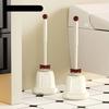 Toilettenbürste mit drehbarem Kopf und Halterung, langlebiger Kunststoff, freistehendes Badezimmer-Reinigungs-Werkzeug-Set, Badezimmer-Zusätze, langer Griff