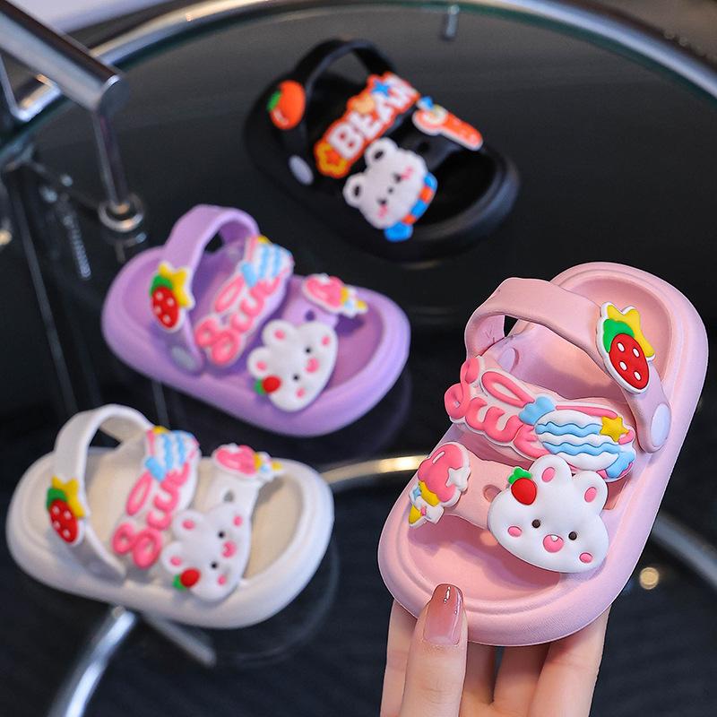 Girls Sandals Children Summer Baby Indoor Soft Bottom Infant Anti-slip Rabbit Slippers Boys Soft Bottom Sandal Slippers