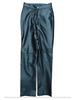 Pantaloni Uomo di Qualità Indossare Eleganti Neri Cargo Vera Pelle di Agnello Pista Alti