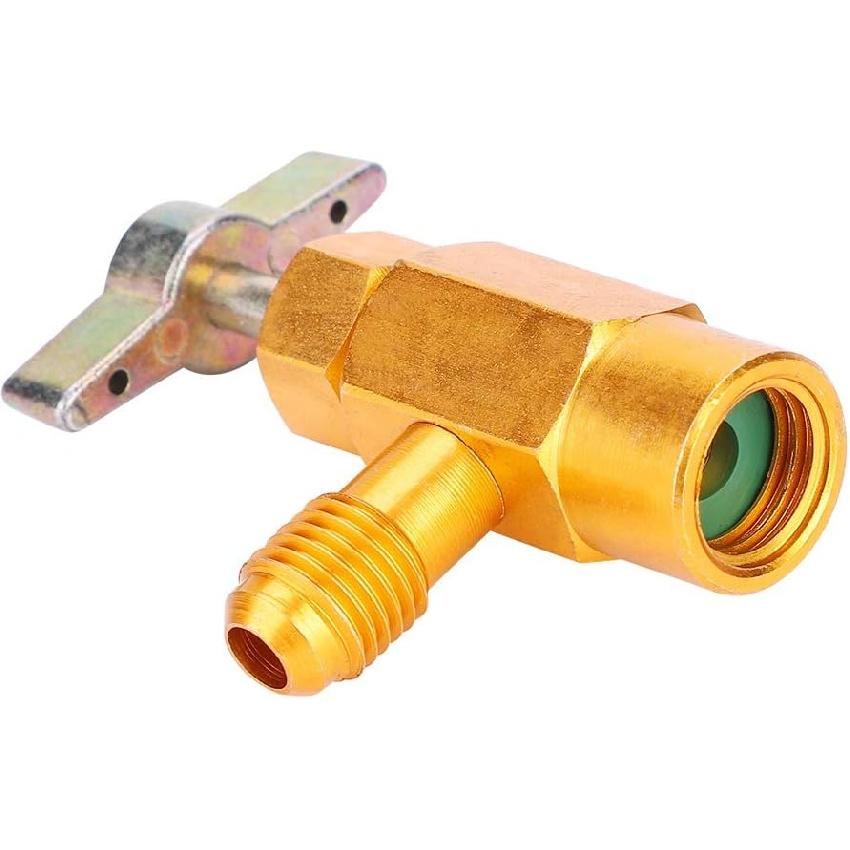 Fydun Can Tap Valve Refrigerant Dispenser Tool Brass with Adapter For R-134a R-134 AC Refrigerant Tap 1/2" Thread Valve Tool