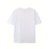 European sizes Men's round neck short sleeved T-shirt with women's pattern print in hand, simple and fashionable T-shirt