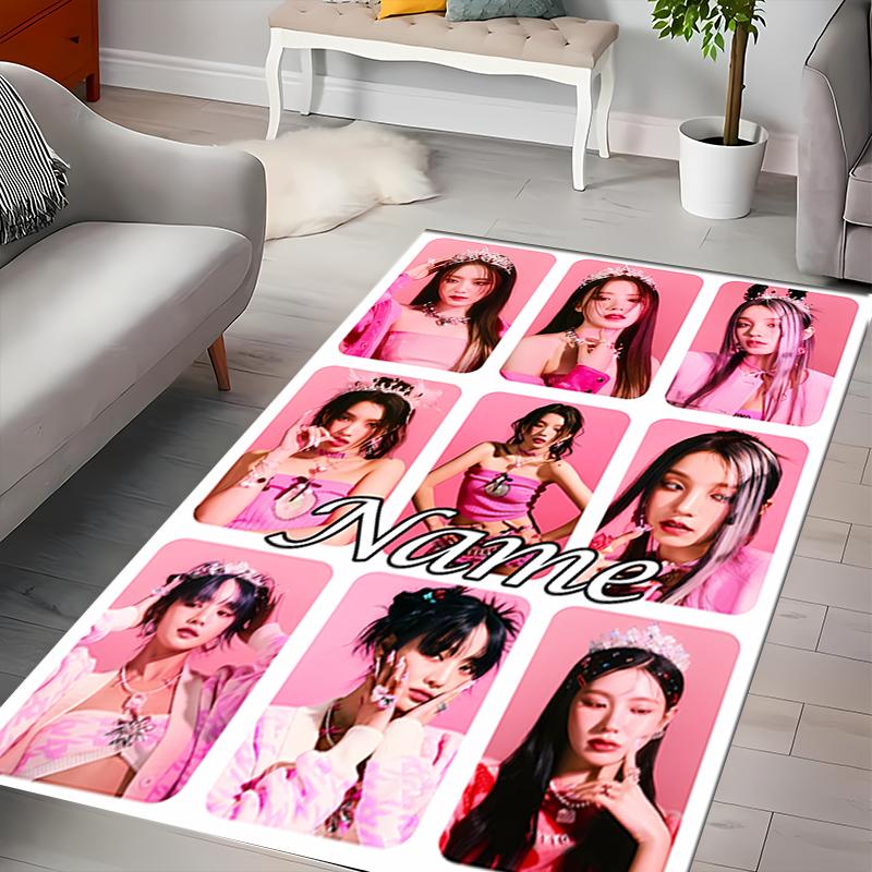 Custom personalization (G)I-DLE Area Rug - Perfect For Kitchen, Bathroom,Laundry Room Decor Large Size Available,Gift All Seasons