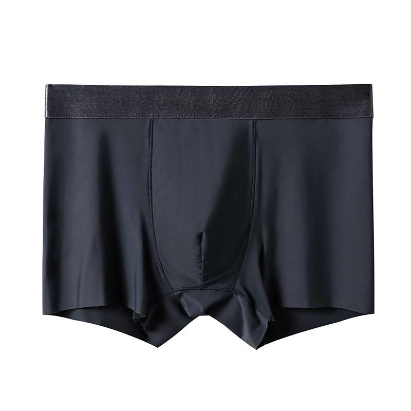 Men's Underwear New Summer Thin Style Seamless Ice Silk Comfortable Breathable Flat Corner Pants Loose