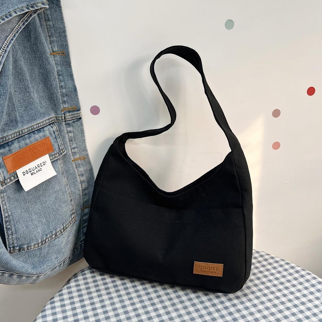 2025 New Fashion Simple Shoulder Bag Large Capacity Tote Bag Casual Personality Canvas Women's Handbag