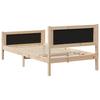 Bed Frame Light Grey 100 x 200 cm Solid Pine Wood