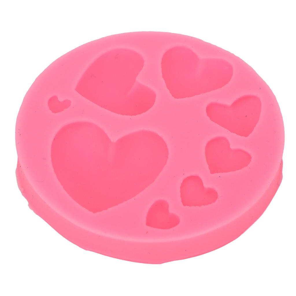 8 Holes Heart Shaper Silicone Moulding Tool for Fondant Cake Chocolate Decoration Crafts Making
