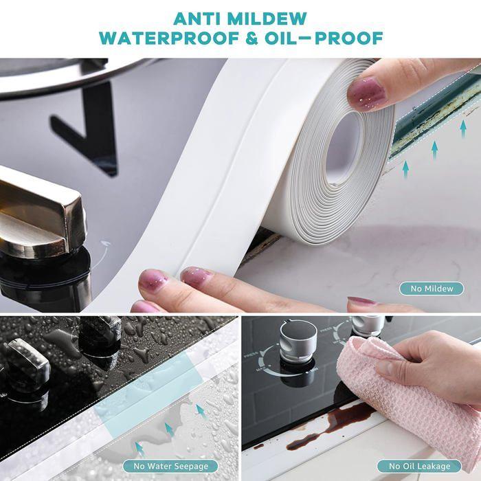Sealing Strip - ZEMINPEOEL - White Silicone - 3.2M - Waterproof - Anti-mold